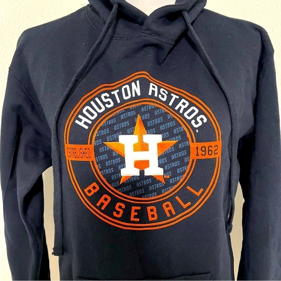 Stitches Genuine Merchandise MLB Small Navy Houston Astros Sweatshirt Hoodie EUC - Picture 2 of 9